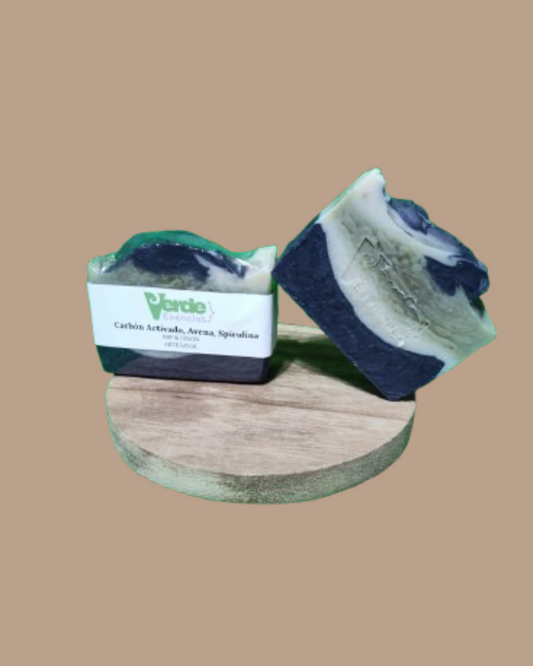 Jabón de Carbon Activado, Avena y Spirulina