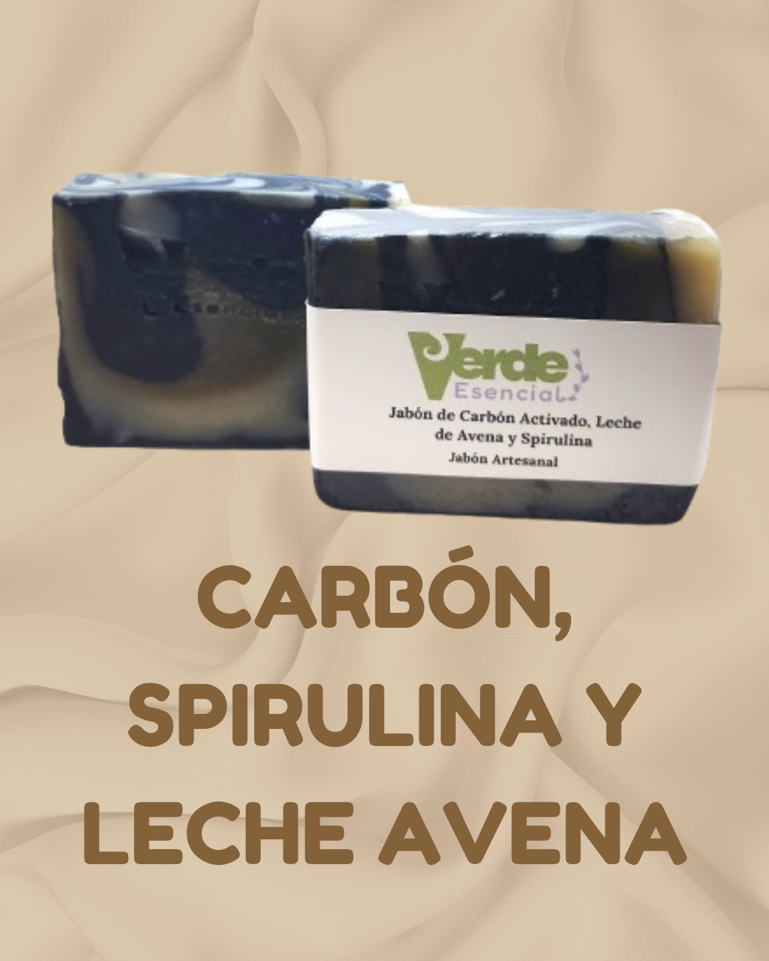 Jabón de Carbon Activado, Avena y Spirulina