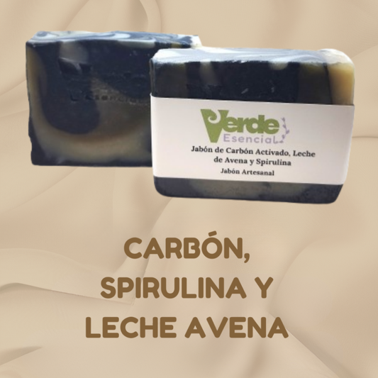Jabón de Carbon Activado, Avena y Spirulina